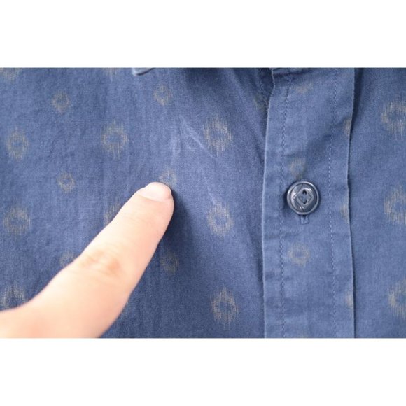 Alex Mill Shirt Mens Large Long Sleeve Button Up Cotton Blue Printed casual - Picture 13 of 13